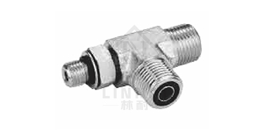 美制ORFS外螺纹O形圈平面密封/美制SAE
外螺纹带O形圈重系列ISO 11926-2主支三通